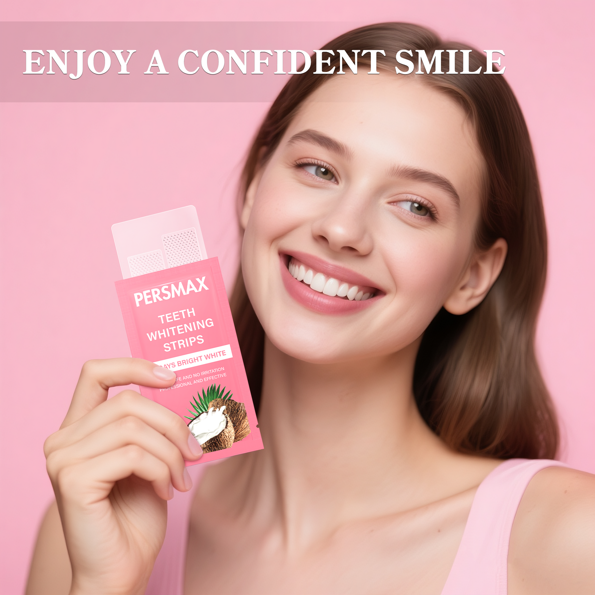 PERSMAX Coconut Flavor Teeth Whitening Strips-14 Treatments 28 Strip - PERSMAX