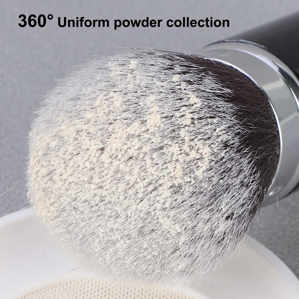 PERSMAX Cosmetic brushes Portable brush telescopic design loose powder brush blush brush foundation brush soft bristles multifunctional travel - PERSMAX