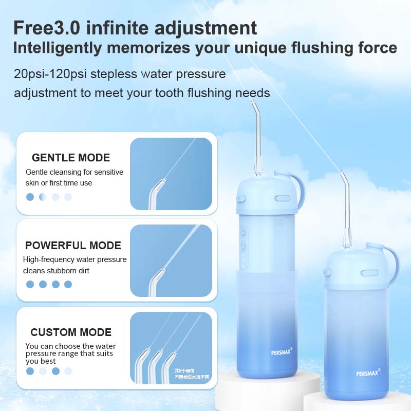 PERSMAX Portable water flosser for adults and children, 6-12 years old children's orthodontic braces, water flossing, teeth cleaning artifact