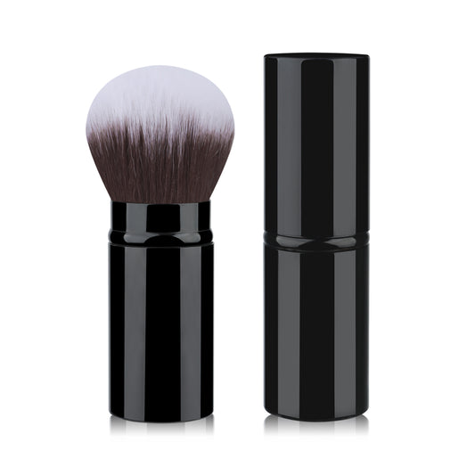 PERSMAX Cosmetic brushes Portable brush telescopic design loose powder brush blush brush foundation brush soft bristles multifunctional travel - PERSMAX