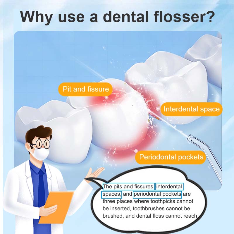 PERSMAX Portable water flosser for adults and children, 6-12 years old children's orthodontic braces, water flossing, teeth cleaning artifact - PERSMAX