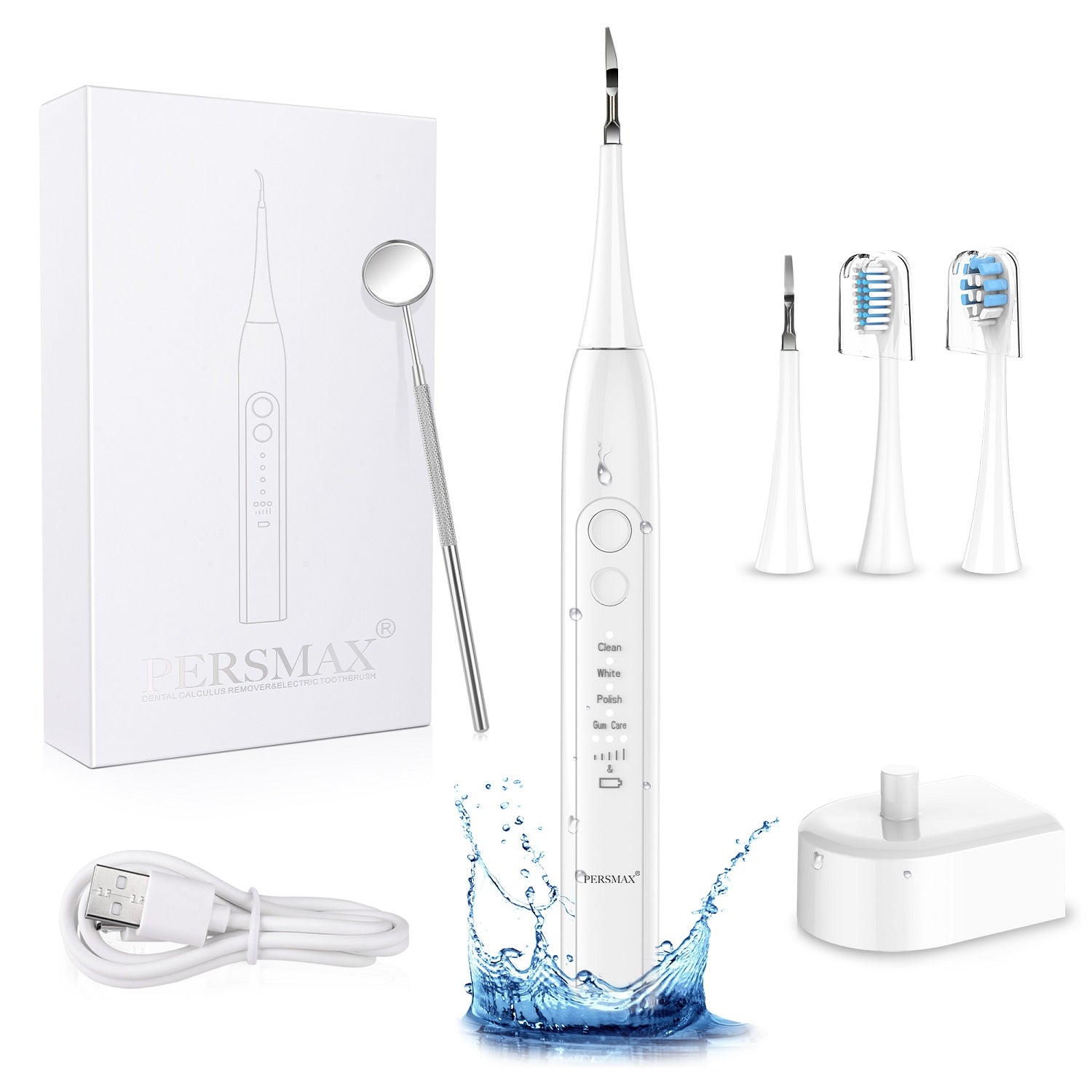 white electric dental calculus remover