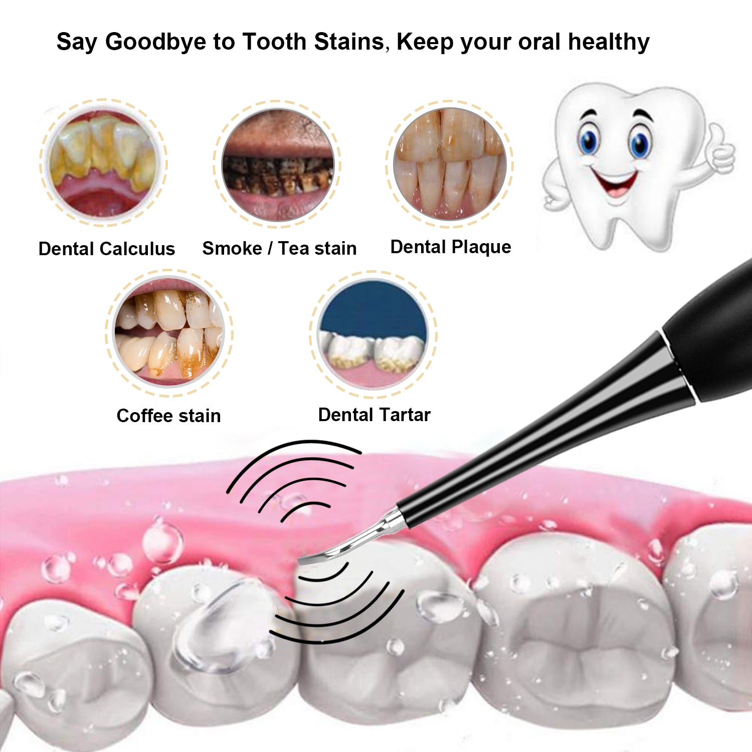 black electric dental calculus remover