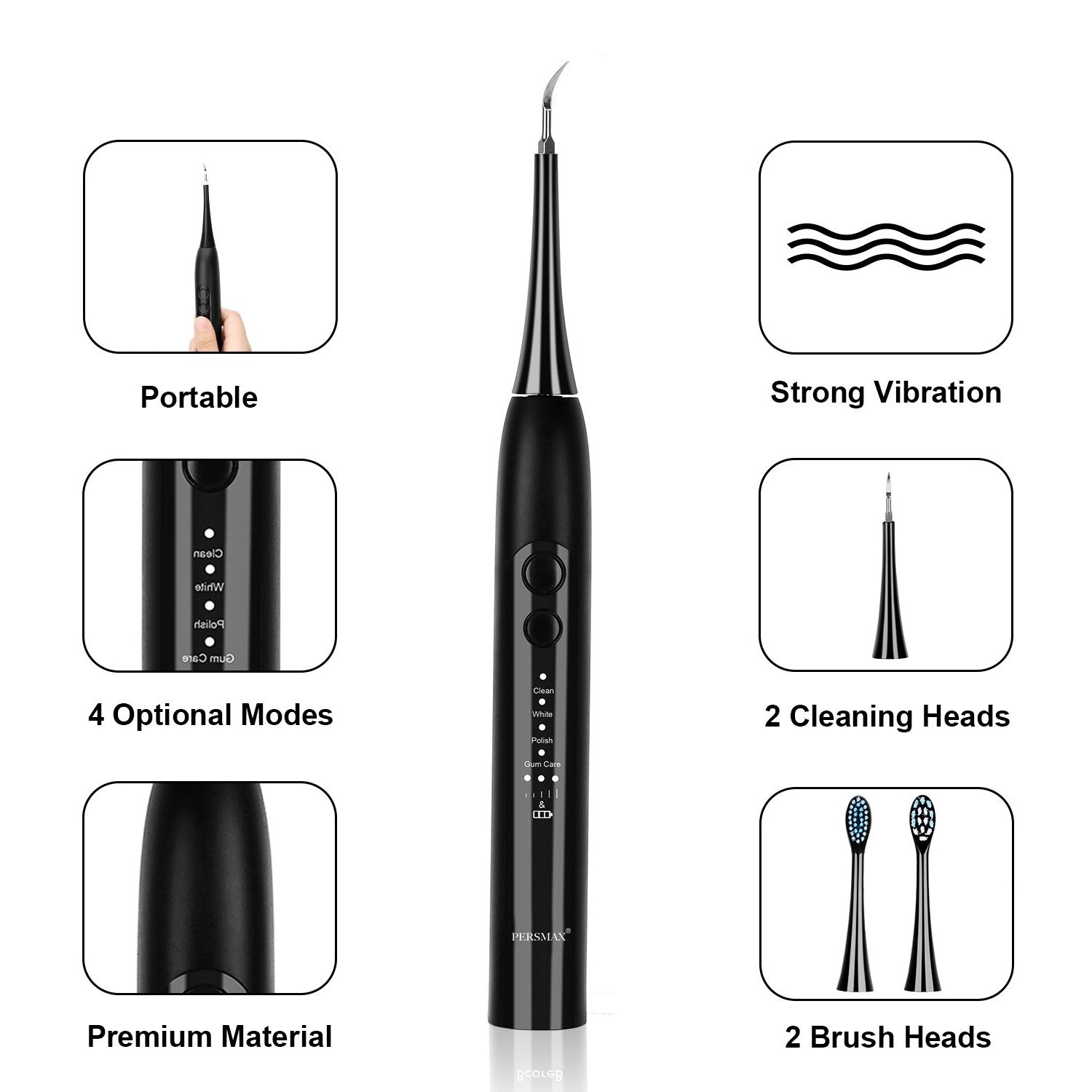 black electric dental calculus remover
