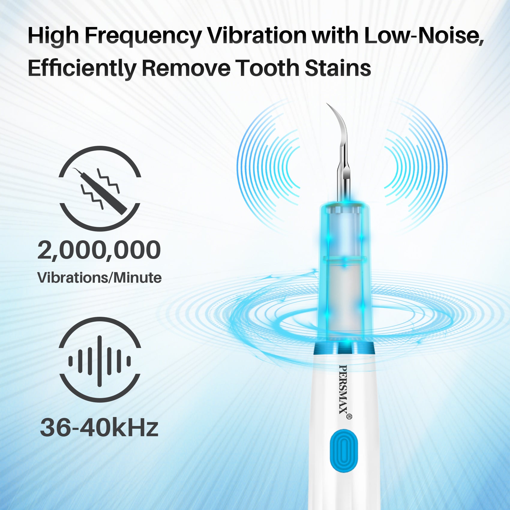 PERSMAX | White Ultrasonic Dental Calculus Remover