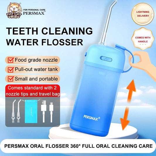 PERSMAX Portable water flosser for adults and children, 6-12 years old children's orthodontic braces, water flossing, teeth cleaning artifact