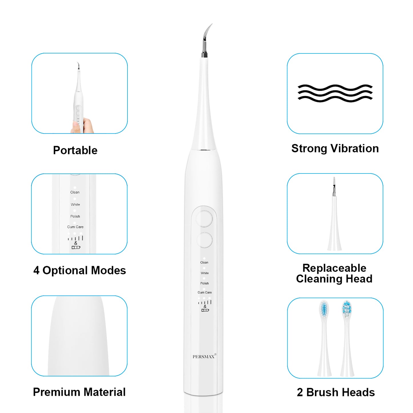 white electric dental calculus remover