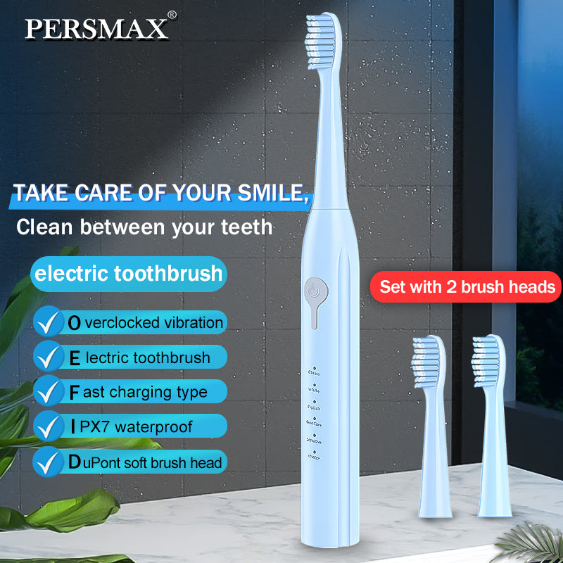 PERSMAX |White  Powerful Electric Toothbrush - PERSMAX